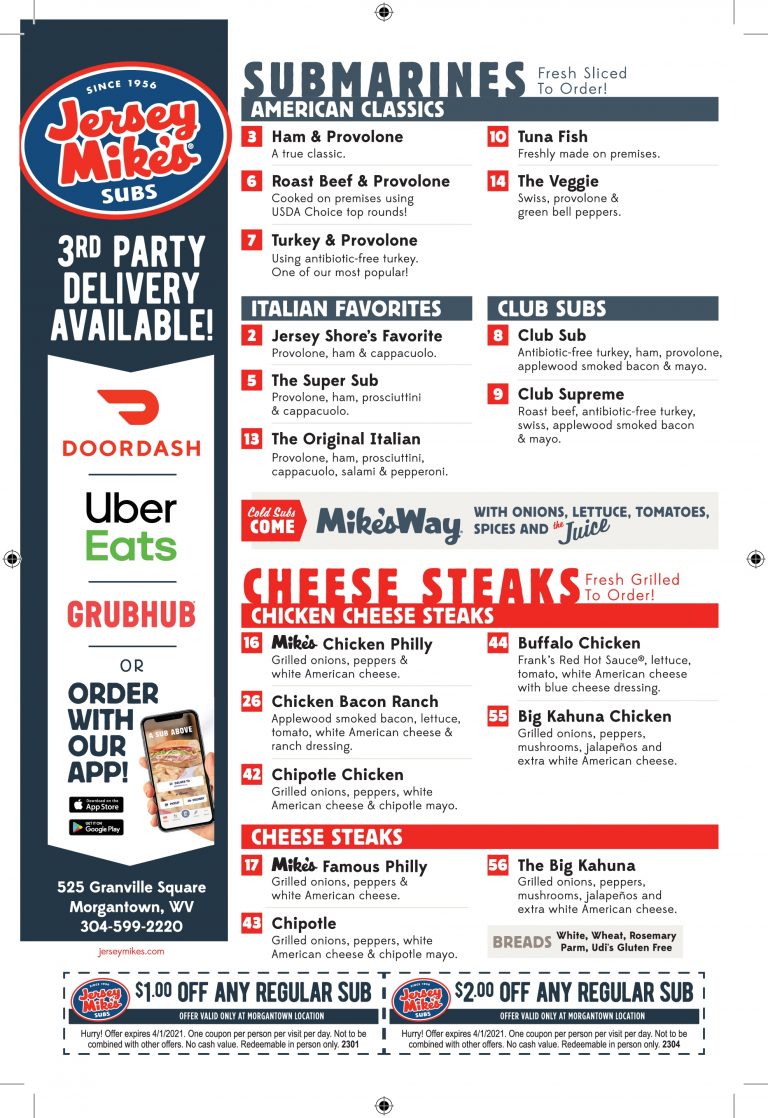 Jersey Mike’s Menu Guide