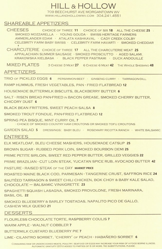 FarmtoTable Menu Guide