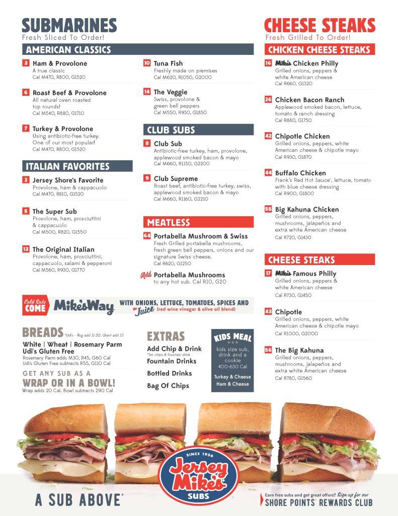 Jersey Mike's – Morgantown's Menu Guide